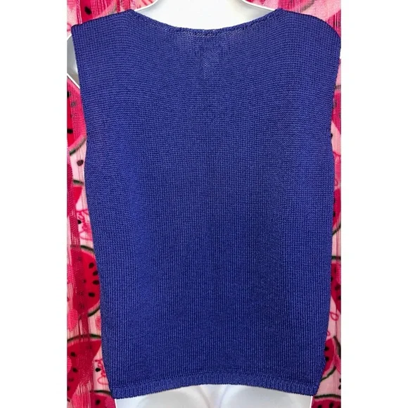 💙 Vintage 90s Chico’s Sweater Vest - Picture 3 of 6